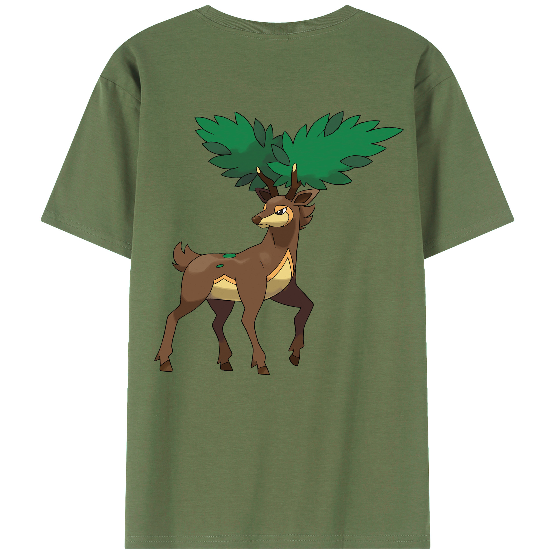 （画像用） ポケットモンスター Pokémon 綿100％ メンズ半袖Tシャツ（バックプリント） 通気性